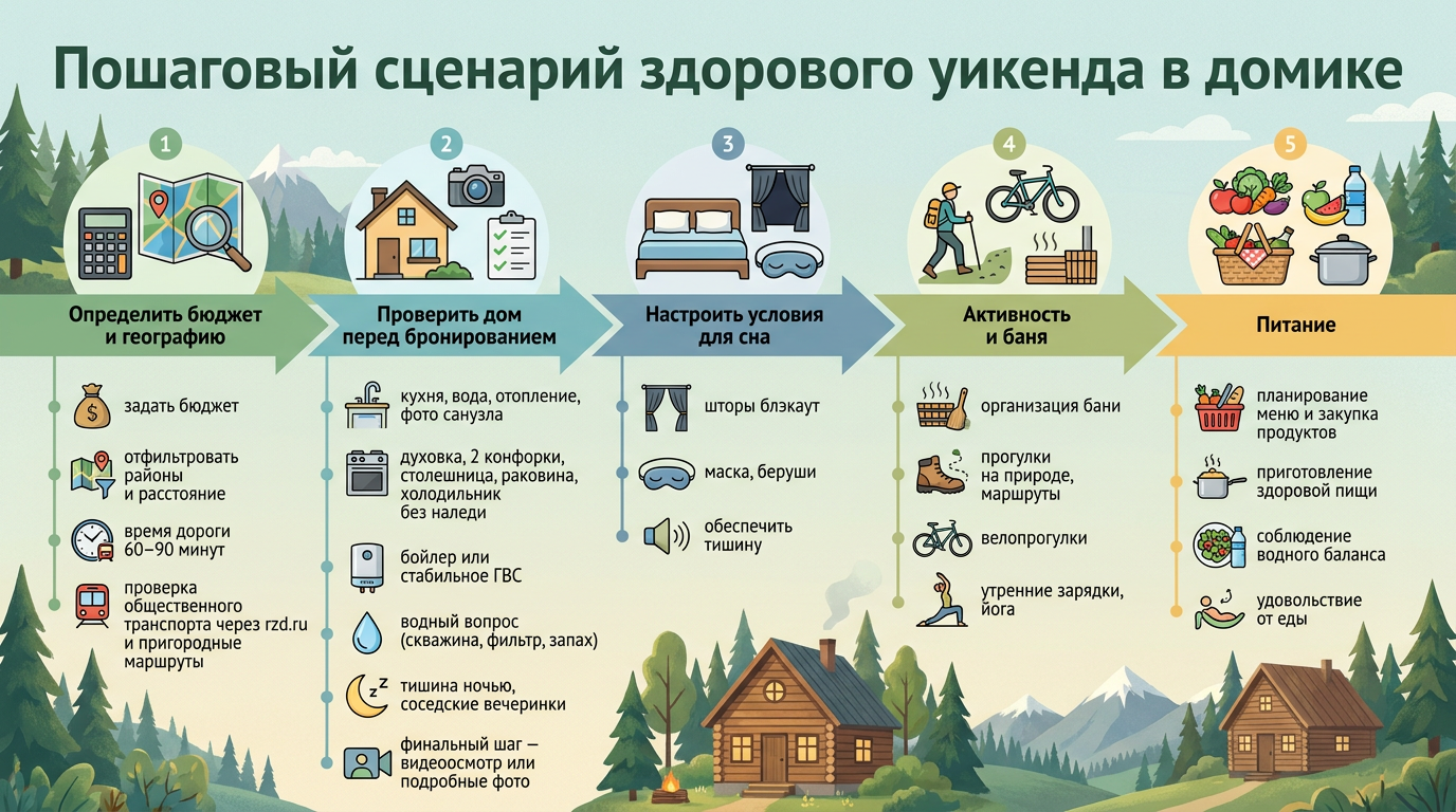 Чек-лист осознанного отдыха и аренды домика